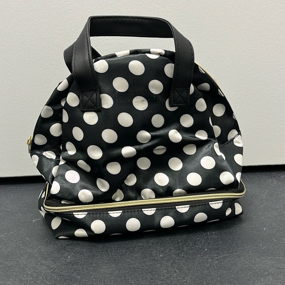 TempaMATE Retro Fresh Thermal Reusable Lunch Bag Tote black and white